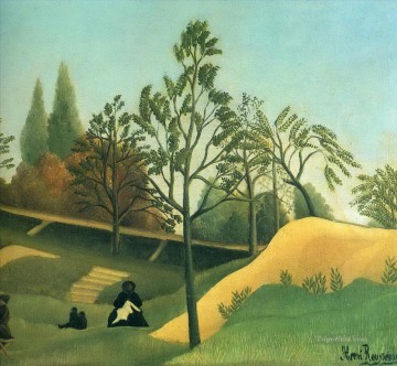  primitivism art painting - view of the fortifications Henri Rousseau Post Impressionism Naive Primitivism